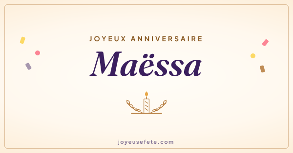 Image « Joyeux anniversaire Maëssa » au format large
