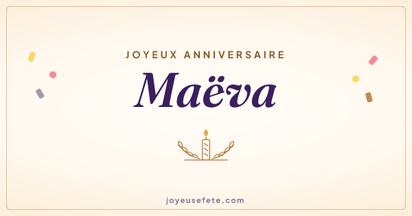 Image « Joyeux anniversaire Maëva » au format large