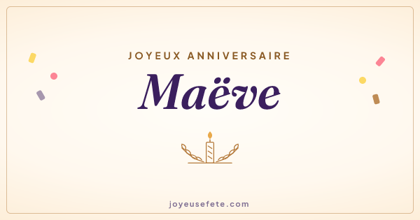 Image « Joyeux anniversaire Maëve » au format large