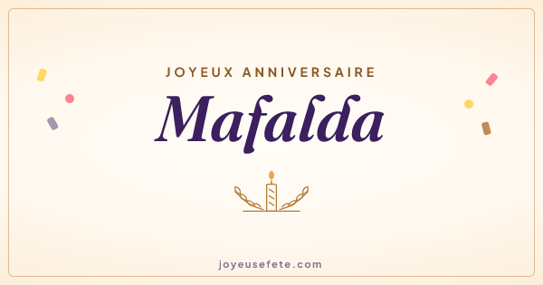 Image « Joyeux anniversaire Mafalda » au format large