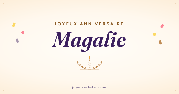 Image « Joyeux anniversaire Magalie » au format large