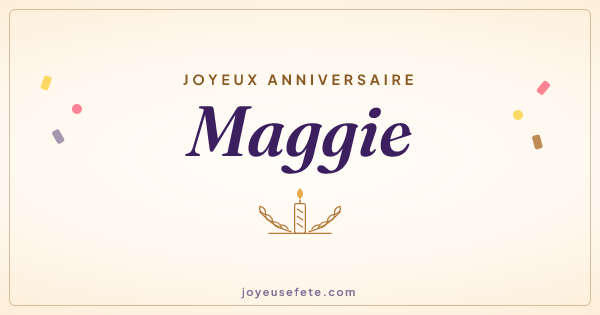 Image « Joyeux anniversaire Maggie » au format large