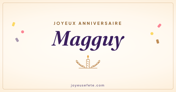 Image « Joyeux anniversaire Magguy » au format large