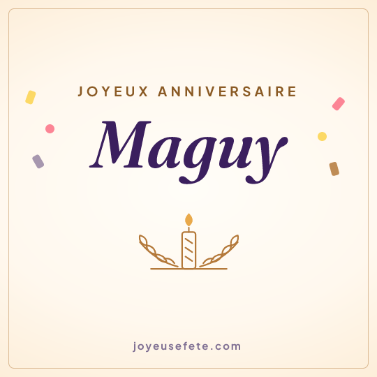 Image carrée « Joyeux anniversaire Maguy » pour WhatsApp