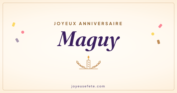Image « Joyeux anniversaire Maguy » au format large