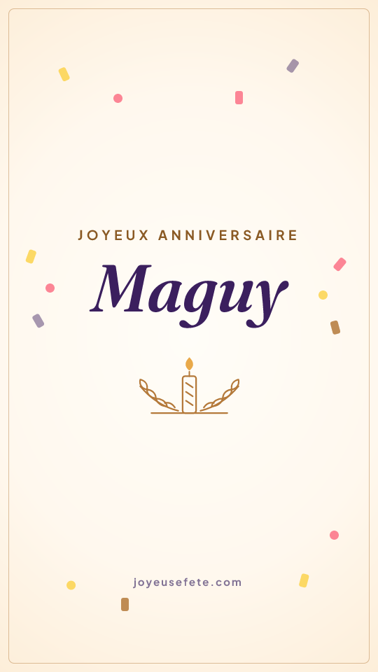 Image « Joyeux anniversaire Maguy » au format story