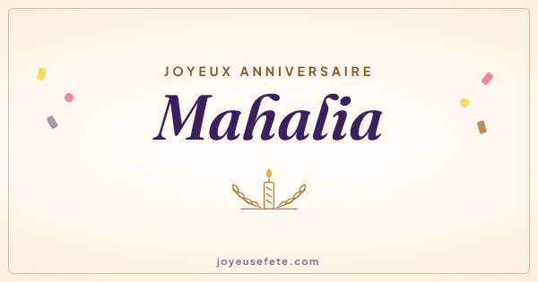 Image « Joyeux anniversaire Mahalia » au format large