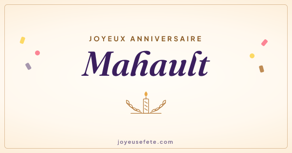 Image « Joyeux anniversaire Mahault » au format large
