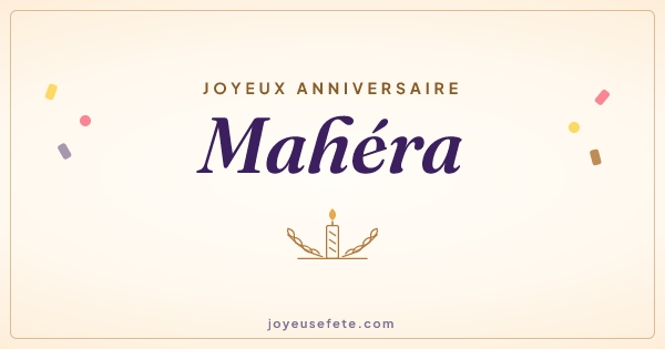 Image « Joyeux anniversaire Mahéra » au format large