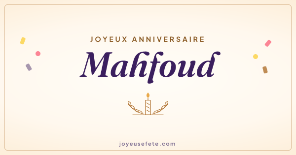Image « Joyeux anniversaire Mahfoud » au format large