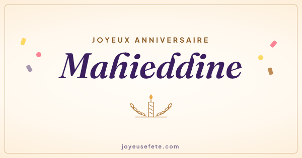Image « Joyeux anniversaire Mahieddine » au format large