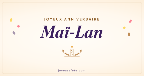 Image « Joyeux anniversaire Maï-Lan » au format large