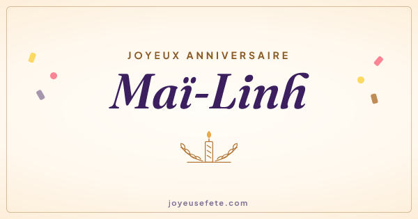 Image « Joyeux anniversaire Maï-Linh » au format large