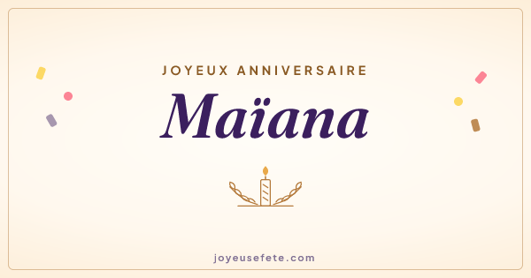Image « Joyeux anniversaire Maïana » au format large