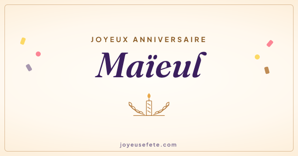 Image « Joyeux anniversaire Maïeul » au format large