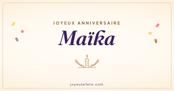 Image « Joyeux anniversaire Maïka » au format large