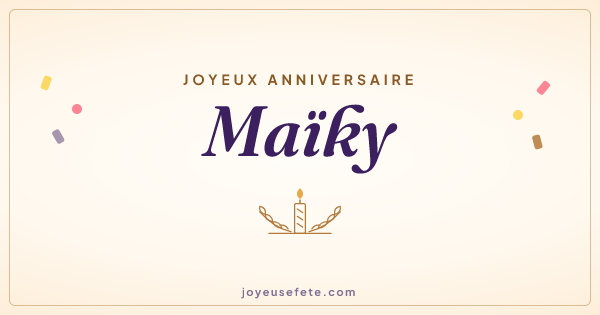 Image « Joyeux anniversaire Maïky » au format large