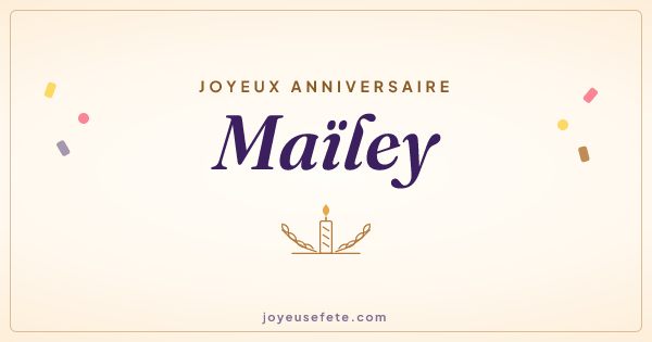 Image « Joyeux anniversaire Maïley » au format large