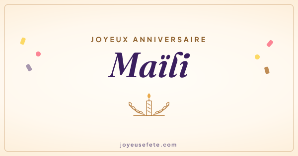 Image « Joyeux anniversaire Maïli » au format large