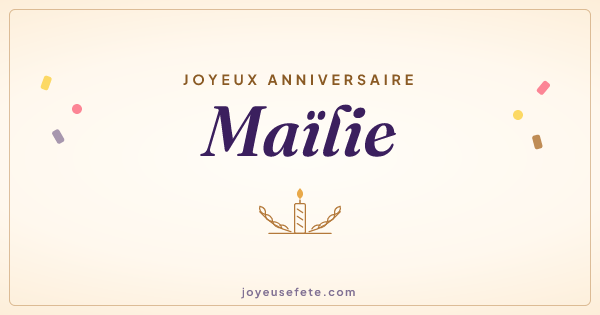 Image « Joyeux anniversaire Maïlie » au format large