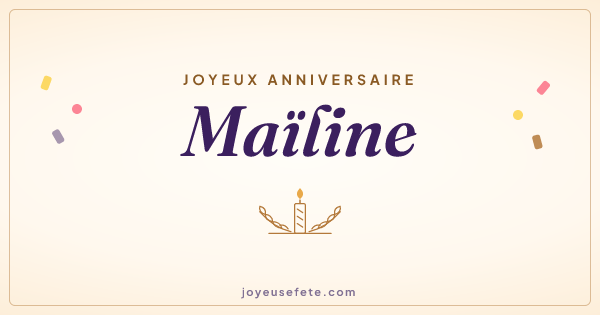 Image « Joyeux anniversaire Maïline » au format large