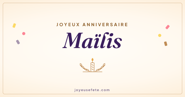 Image « Joyeux anniversaire Maïlis » au format large