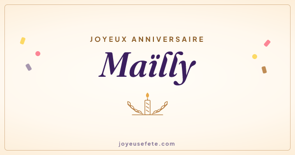 Image « Joyeux anniversaire Maïlly » au format large