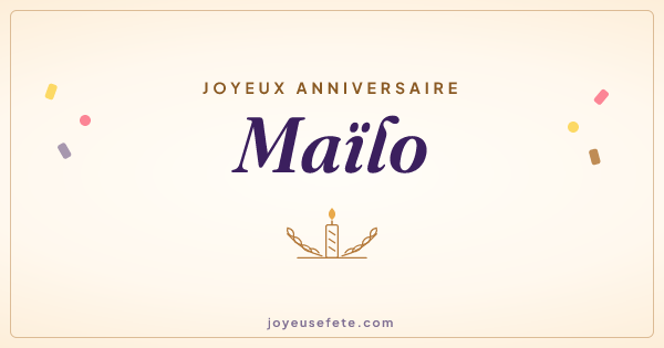 Image « Joyeux anniversaire Maïlo » au format large