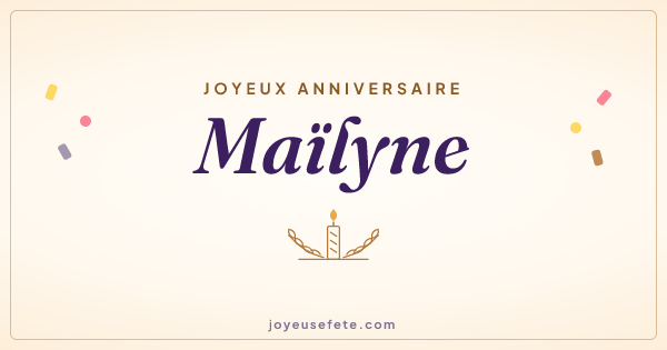 Image « Joyeux anniversaire Maïlyne » au format large