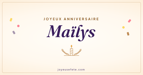 Image « Joyeux anniversaire Maïlys » au format large