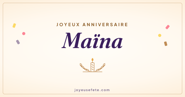 Image « Joyeux anniversaire Maïna » au format large