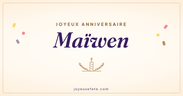 Image « Joyeux anniversaire Maïwen » au format large