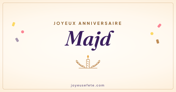 Image « Joyeux anniversaire Majd » au format large