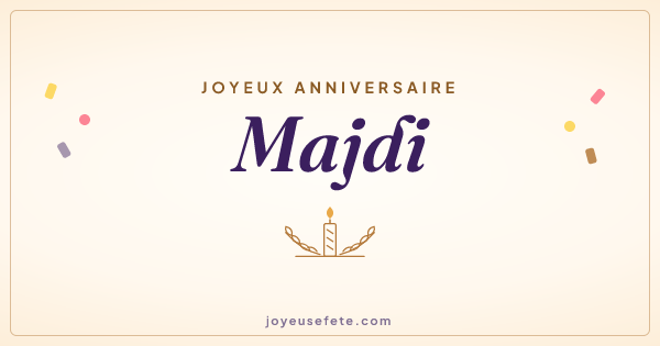 Image « Joyeux anniversaire Majdi » au format large