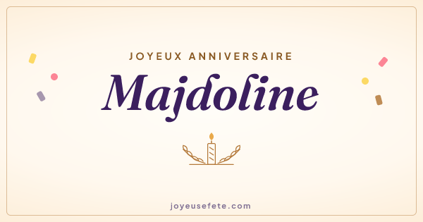 Image « Joyeux anniversaire Majdoline » au format large