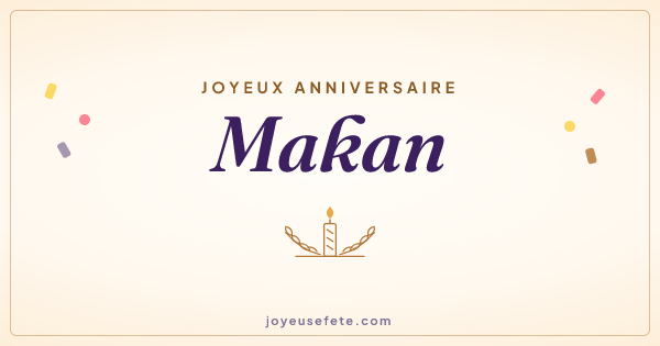 Image « Joyeux anniversaire Makan » au format large