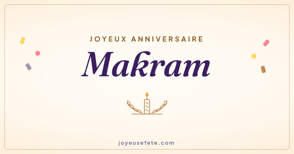 Image « Joyeux anniversaire Makram » au format large