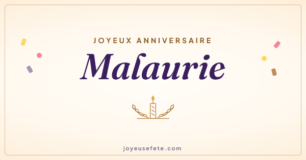 Image « Joyeux anniversaire Malaurie » au format large