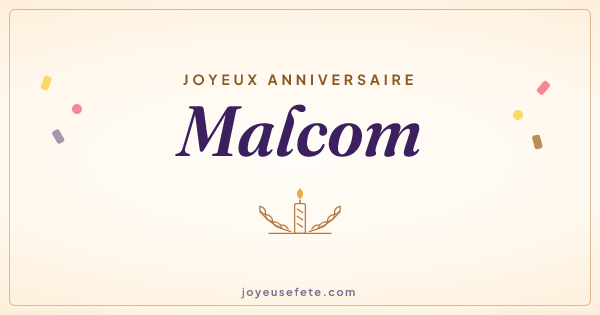 Image « Joyeux anniversaire Malcom » au format large
