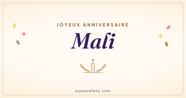 Image « Joyeux anniversaire Mali » au format large