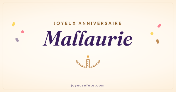Image « Joyeux anniversaire Mallaurie » au format large