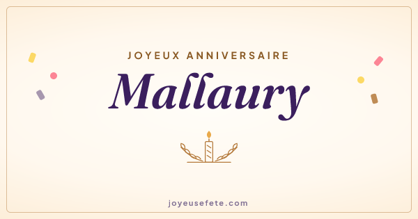 Image « Joyeux anniversaire Mallaury » au format large