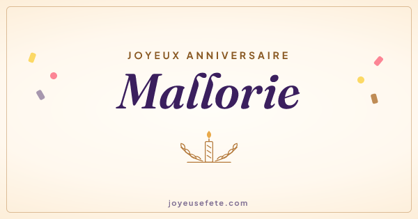 Image « Joyeux anniversaire Mallorie » au format large
