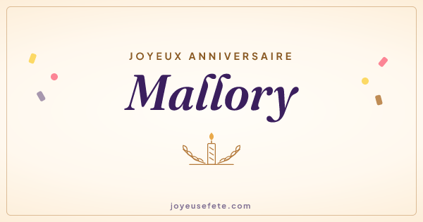 Image « Joyeux anniversaire Mallory » au format large
