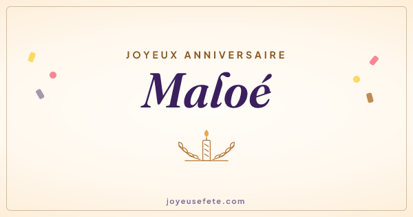 Image « Joyeux anniversaire Maloé » au format large