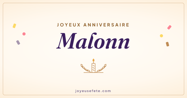 Image « Joyeux anniversaire Malonn » au format large