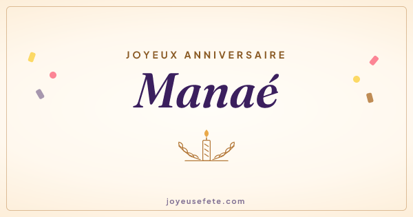 Image « Joyeux anniversaire Manaé » au format large