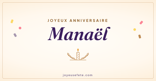 Image « Joyeux anniversaire Manaël » au format large