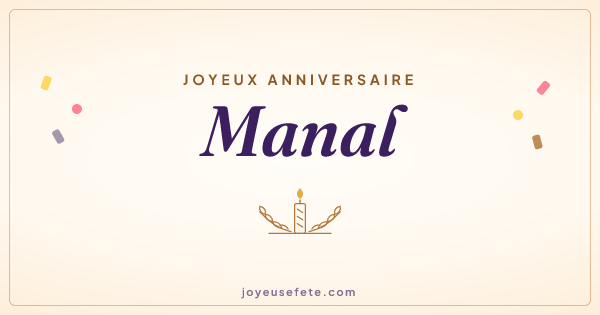 Image « Joyeux anniversaire Manal » au format large