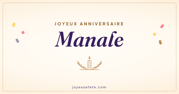 Image « Joyeux anniversaire Manale » au format large